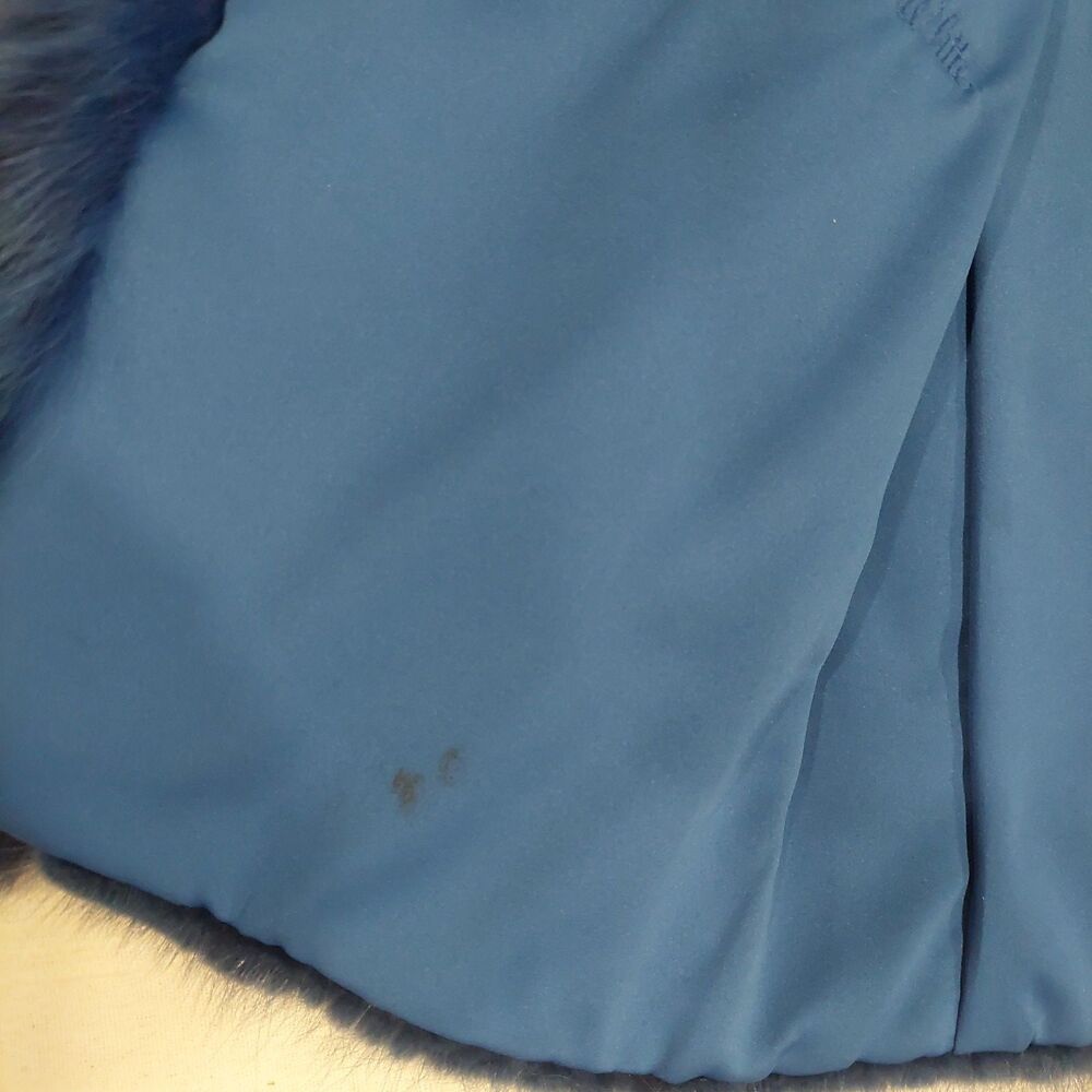 Authentic REVILLON Paris New York Electric Blue Rabbit Fox Fur Convertible Vest - Picture 11 of 14